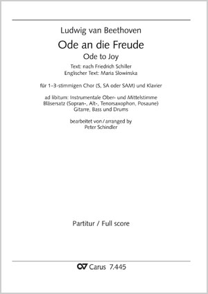 Ode an die Freude Bearbeitung von Peter Schindler Dirigierpartitur