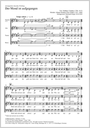 Bertrand Gröger (arr.): Der Mond ist aufgegangen
