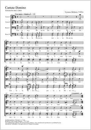 Vytautas Miškinis: Cantate Domino - Noten | Carus-Verlag