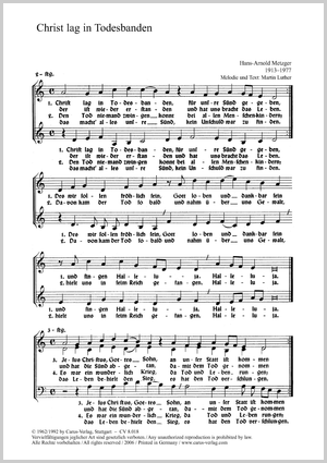Christ lag in Todesbanden Partitur
