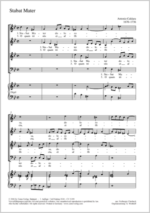 Antonio Caldara: Stabat Mater (Ausschnitte) - Noten | Carus-Verlag