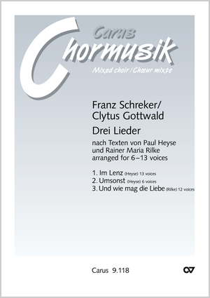 Thumbnail: Franz Schreker / Clytus Gottwald (arr.): Three Songs. Vocal transcriptions by Clytus Gottwald