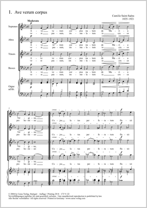 Camille Saint-Saëns: Ave verum corpus; Tantum ergo - Noten | Carus-Verlag