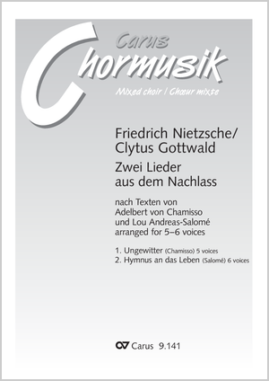 Zwei Lieder aus dem Nachlasse. Vokaltranskriptionen von Clytus Gottwald Partitur