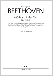 Ludwig van Beethoven / Ludwig Böhme (arr.): Müde sank der Tag
