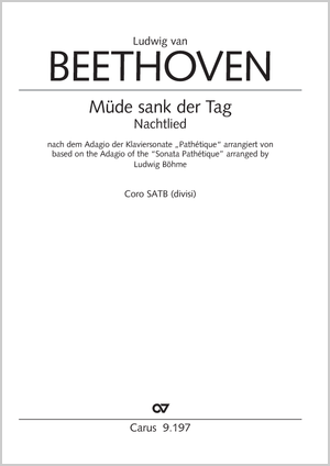 Nachtlied. Based on the Adagio of the “Sonata Pathétique“ (arr. L. Böhme) Score