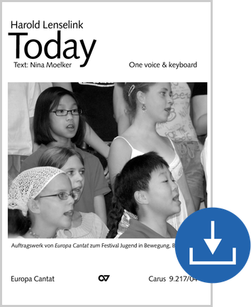 Today Klavierauszug digital, PDF-Datei, In dieser Ausgabe / in this edition: Coro 1-stg, Pfte