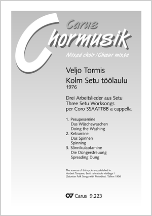 Drei Arbeitslieder aus Setu Partitur