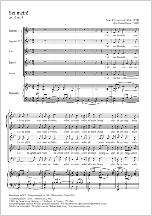 Thumbnail: Peter Cornelius / Denis Rouger (arr.): Sei mein!