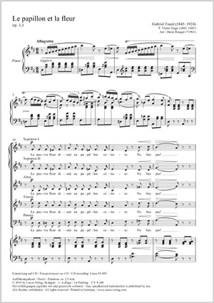 Gabriel Faure Le Papillon Et La Fleur Partition Acheter Partitions Chorales En Ligne Gabriel Faure Le Papillon Et La Fleur Partition Acheter Partitions Chorales En Ligne