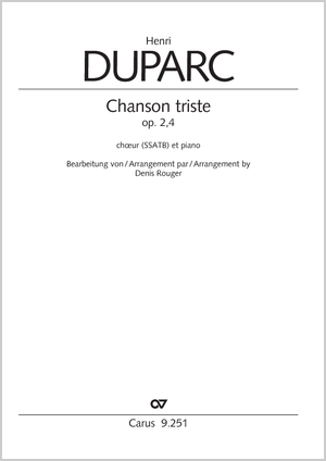 Chanson triste Arrangement von Denis Rouger Partitur