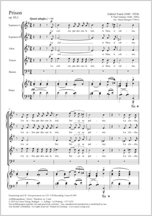 Gabriel Faure Prison Sheet Music Buy Choral Sheet Music Gabriel Faure Prison Sheet Music Buy Choral Sheet Music