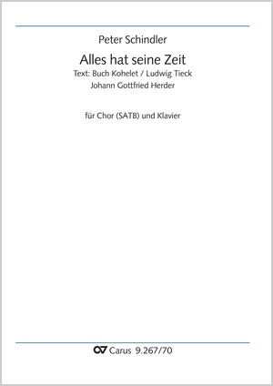 Peter Schindler: Alles hat seine Zeit - Noten | Carus-Verlag