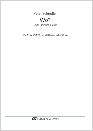 Wo? aus: Sonne, Mond und Sterne Partition, édition séparée avec recueil de musique chorale