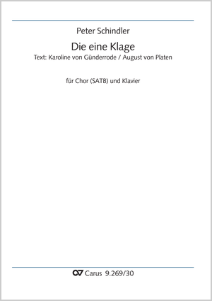 Peter Schindler: Die eine Klage - Noten | Carus-Verlag