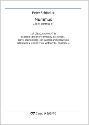 Nummus aus: Perpetuum mobile - Songs from the Codex Buranus Partitur, Einzelausgabe aus Chorbuch