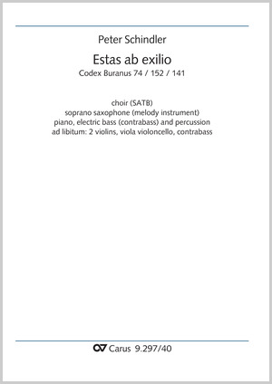 Peter Schindler: Estas ab exilio - Noten | Carus-Verlag