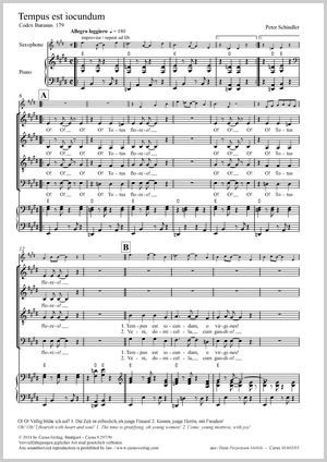 de : Perpetuum mobile - Songs from the Codex Buranus Partition, édition séparée avec recueil de musique chorale