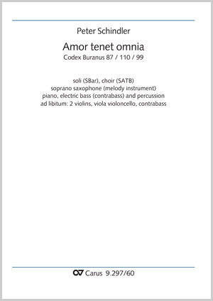 Peter Schindler: Amor tenet omnia - Noten | Carus-Verlag