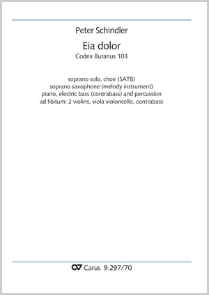 Peter Schindler: Eia dolor - Noten | Carus-Verlag