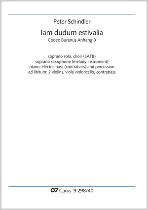 Peter Schindler: Iam dudum estivalia - Noten | Carus-Verlag