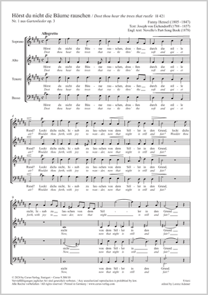 Thumbnail: Fanny Hensel: Dost thou hear the trees that rustle