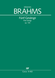 Johannes Brahms: Five Songs