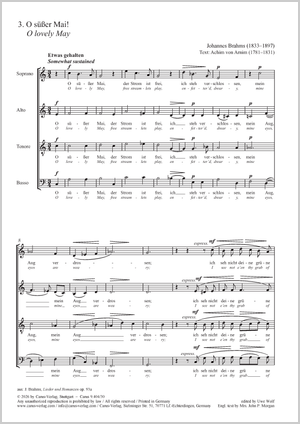 O süßer Mai aus: Lieder und Romanzen op. 93a Partitur