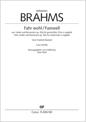 Thumbnail: Johannes Brahms: Fahr wohl!