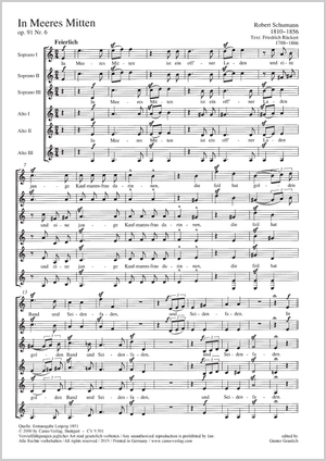 Robert Schumann: In Meeres Mitten - Noten | Carus-Verlag