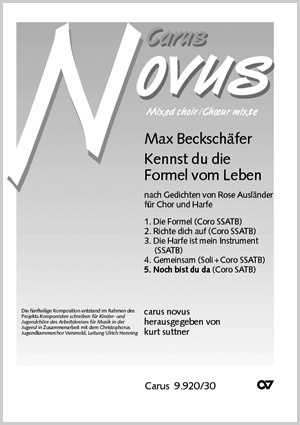 Max Beckschäfer: Noch bist du da - Noten | Carus-Verlag