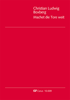 Christian Ludwig Boxberg: Machet die Tore weit - Noten | Carus-Verlag