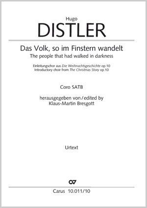 Hugo Distler: Das Volk, so im Finstern wandelt - Noten | Carus-Verlag