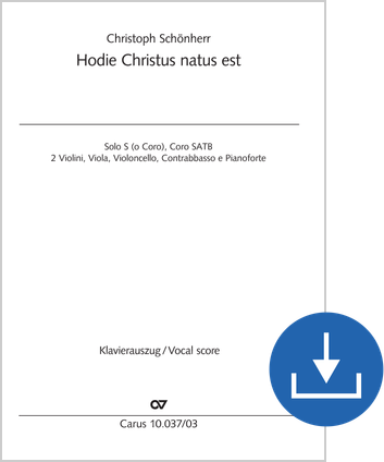 Hodie Christus natus est Klavierauszug digital, PDF-Datei