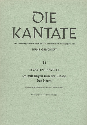 Ich will singen von der Gnade des Herrn Kantate Dirigierpartitur