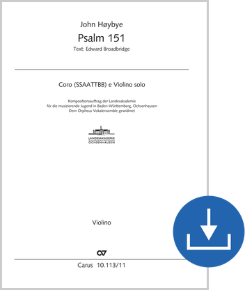 John Høybye: Psalm 151 - Noten digital | Carus-Verlag