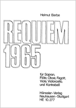 Helmut Barbe: Requiem - Sheet music | Carus-Verlag