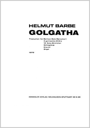 Helmut Barbe: Golgatha - Noten | Carus-Verlag