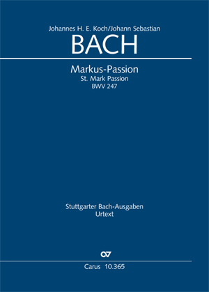 Johann Sebastian Bach: Markuspassion - Noten | Carus-Verlag
