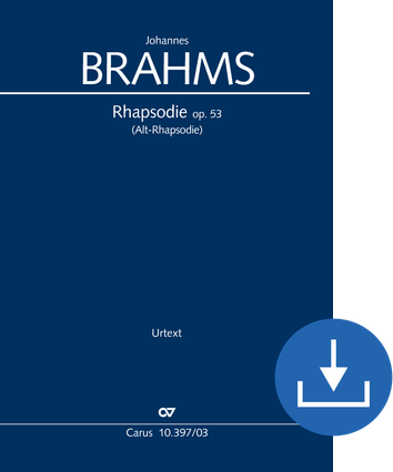 Rhapsody (Alto Rhapsody) Réduction piano-chant (téléchargement), fichier pdf