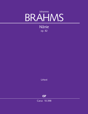 Nänie Full score, foreword in German and English