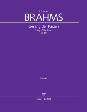 Song of the Fates Full score, foreword in German and English