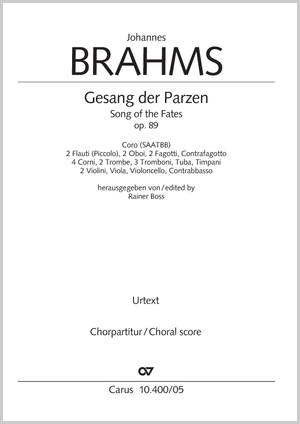 Johannes Brahms: Gesang der Parzen - Noten | Carus-Verlag