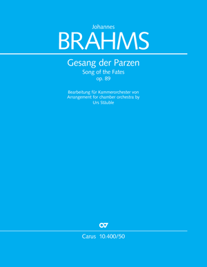 Song of the Fates Arrangement for chamber orchestra (arr. U. Stäuble) Full score, foreword in German and English