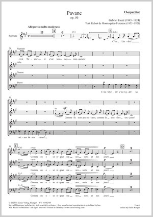 Gabriel Fauré: Pavane - Sheet music | Carus-Verlag