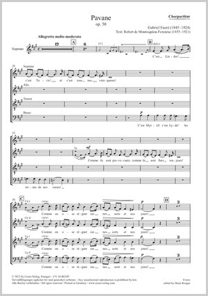 Gabriel Fauré: Pavane - Noten | Carus-Verlag