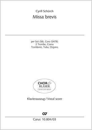 Missa brevis Vocal score