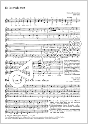 Acht Chorsätze für Kinderchor von Becker-Foss, Ehlers, Kretzschmar und Tzschoppe Recueil