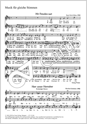 Acht Chorsätze für Kinderchor von Albrecht, Ehlers, Neubert, Kretzschmar, Schlenker und Tzschoppe Sammlung