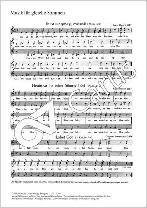 Acht Chorsätze für Kinderchor von Kretzschmar, Rabsch, Schlenker und Schulz Sammlung